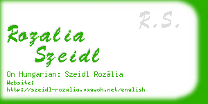 rozalia szeidl business card